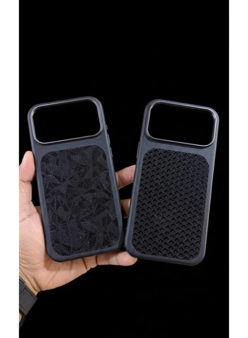 أكاليكس جراب جلدي لامع من DDU لهاتف iPhone 17 Pro Max - غطاء أنيق فاخر بلمعان معدني، حماية متينة وملمس ناعم - Image 1